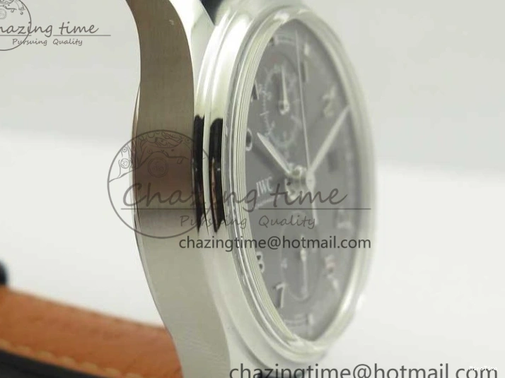 MIROTIME 0516 Portuguese Chrono SS ZF 1:1 Best Edition Gray Dial SS On Black Leather Strap A ZipUp 7215